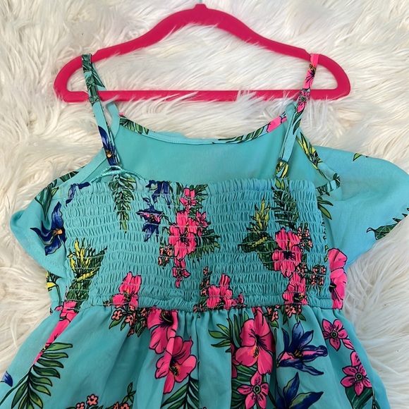 Girls Tropical Print Romper 8 - Picture 6 of 7
